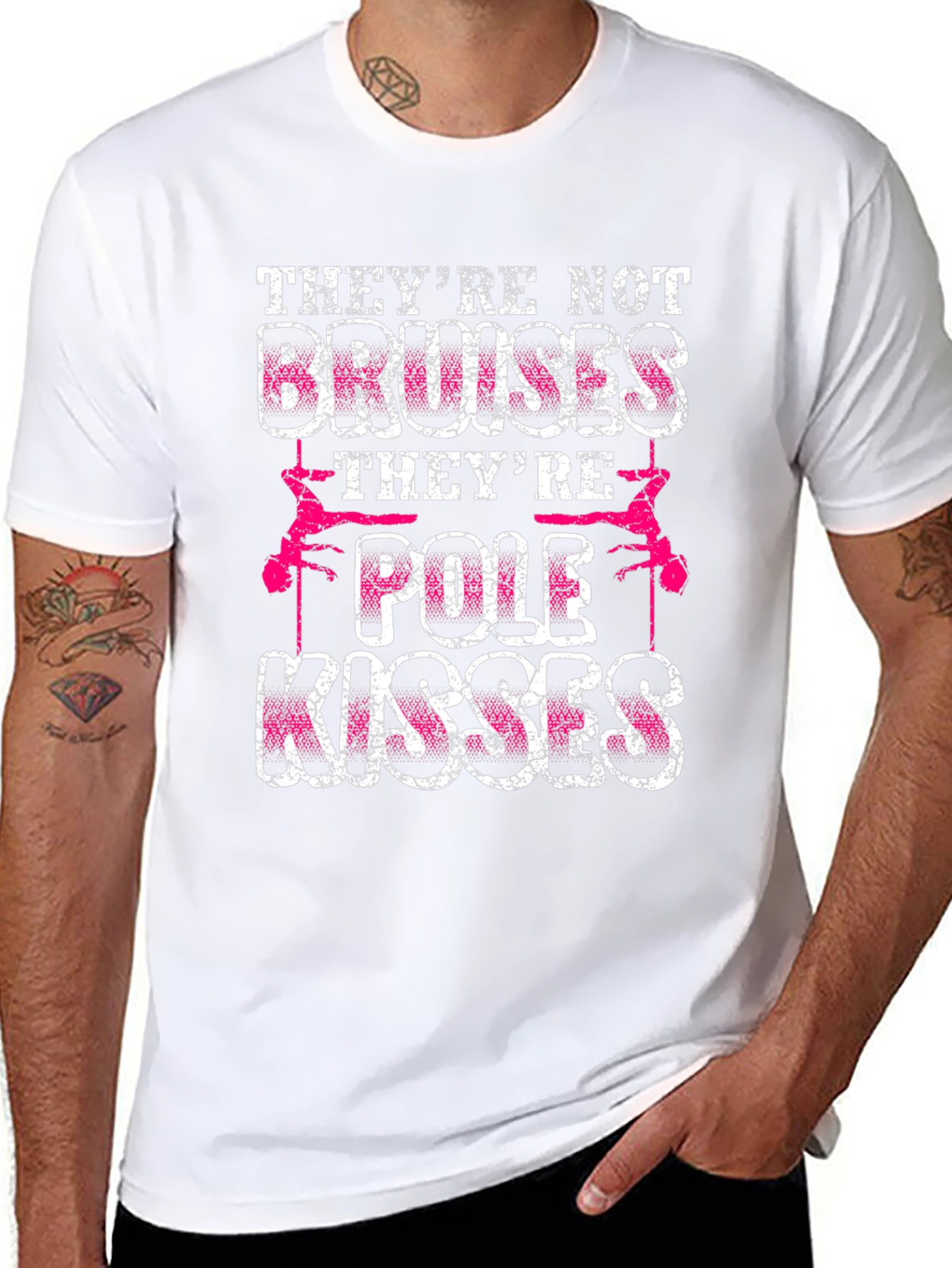 Pole Kisses Graphic T-Shirt - Funny Pole Dancing Tee