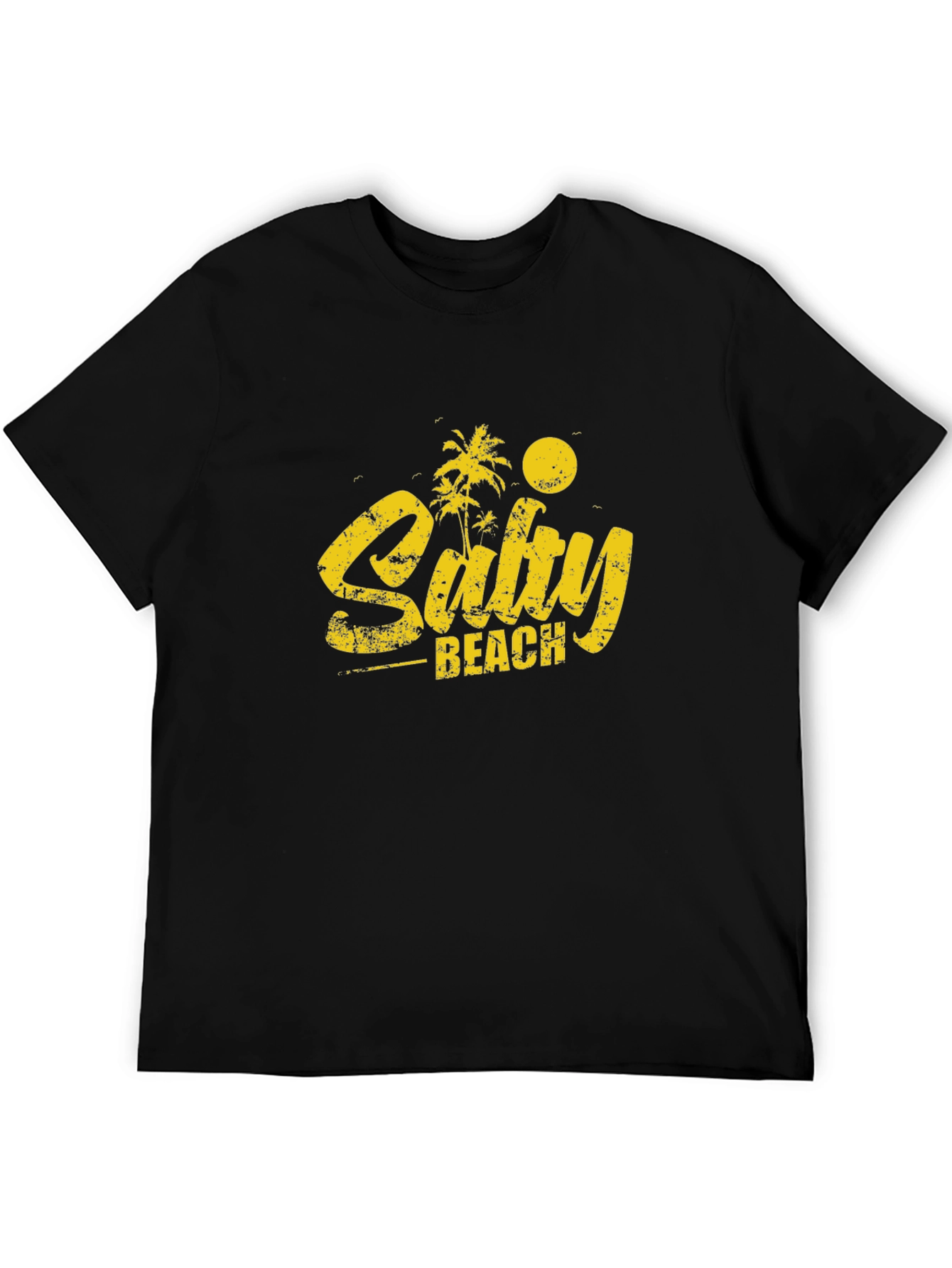 Salty Beach Graphic Tee - Black