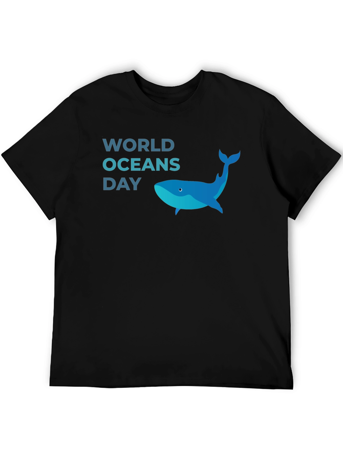 World Oceans Day Whale Graphic Tee - Black
