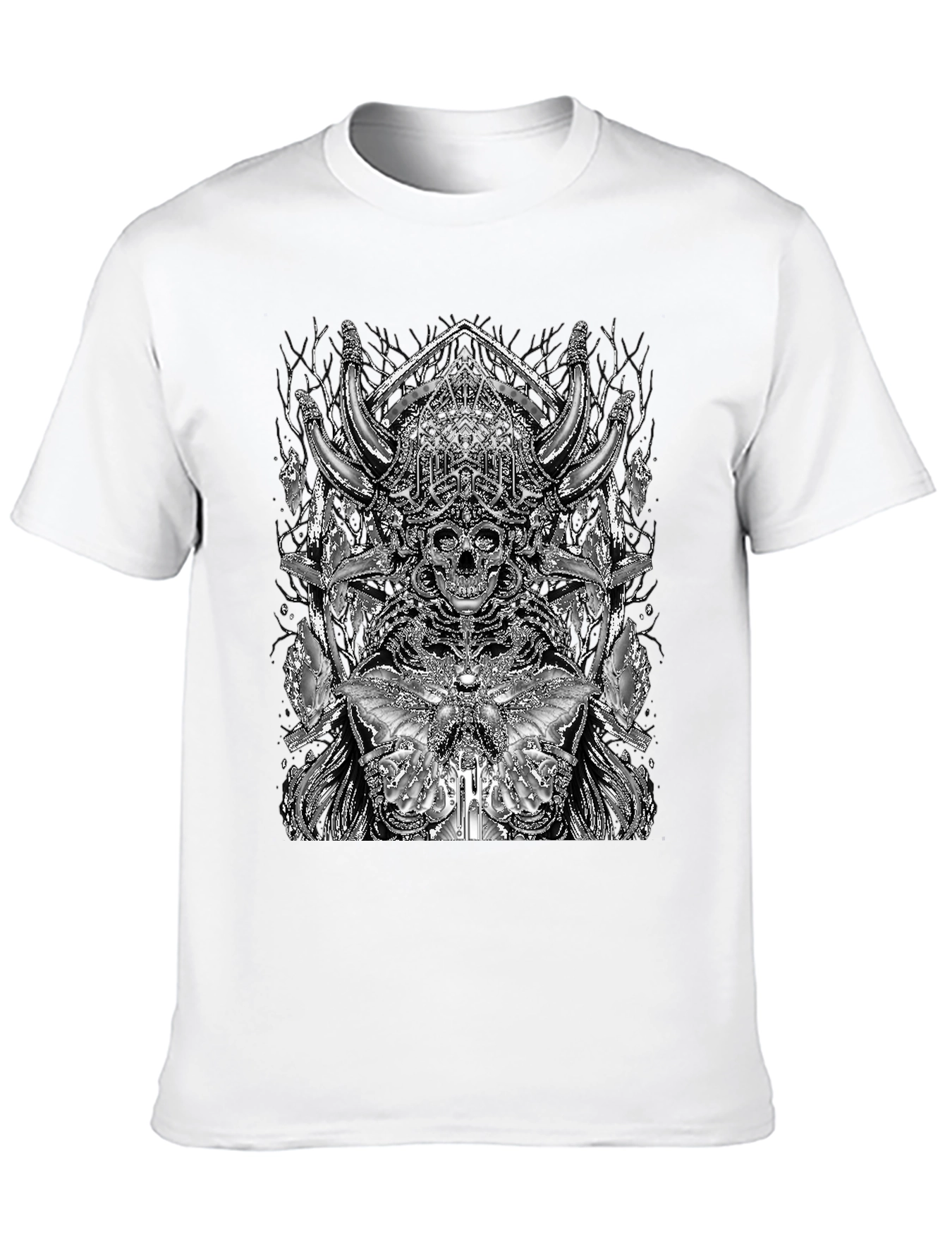 Skull & Butterfly Graphic Tee - Gothic Style