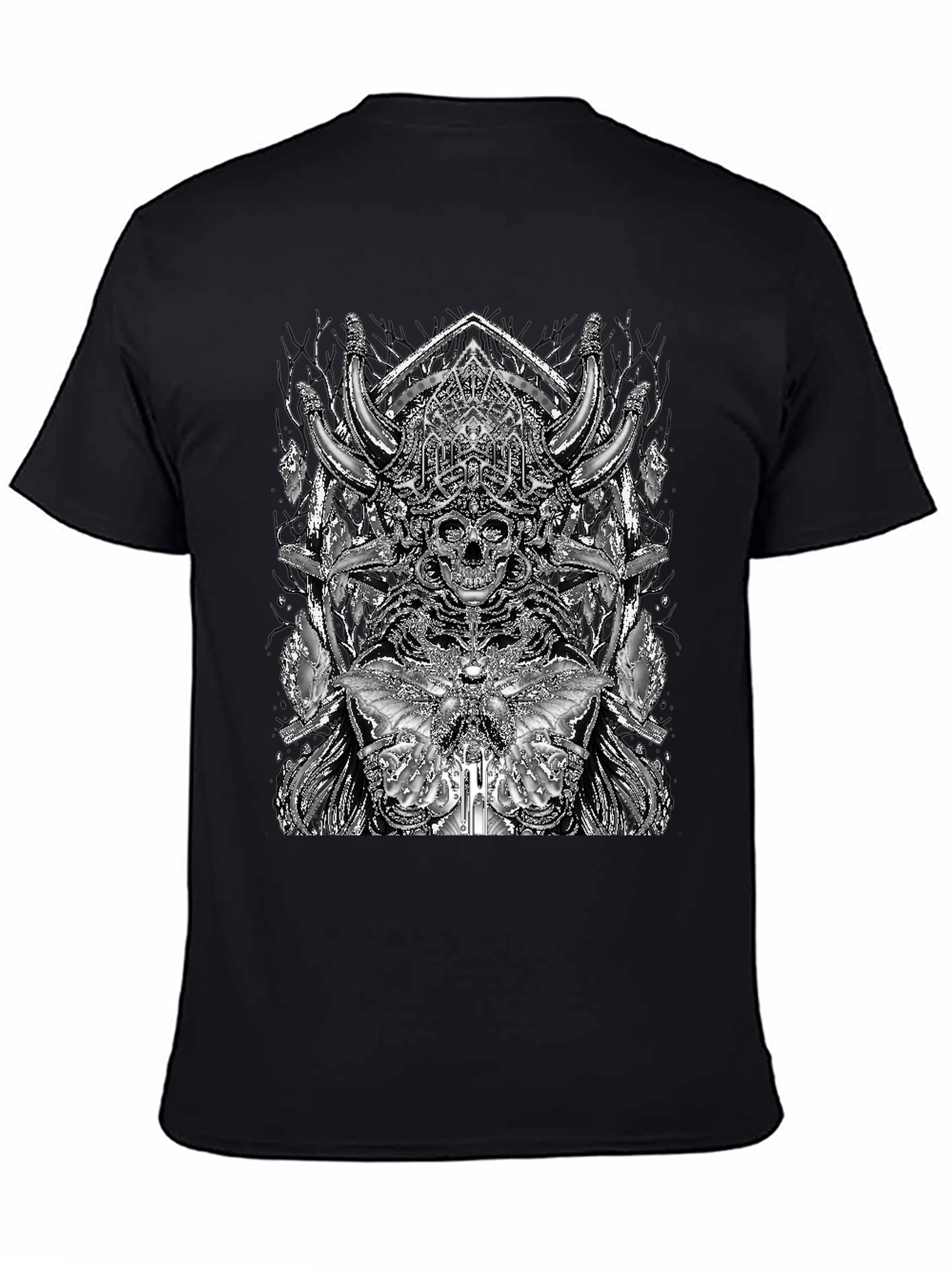 Skull & Butterfly Graphic Tee - Gothic Style