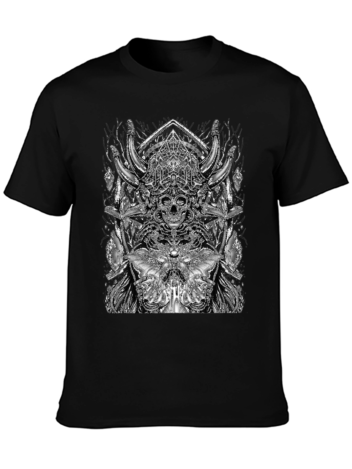 Skull & Butterfly Graphic Tee - Gothic Style
