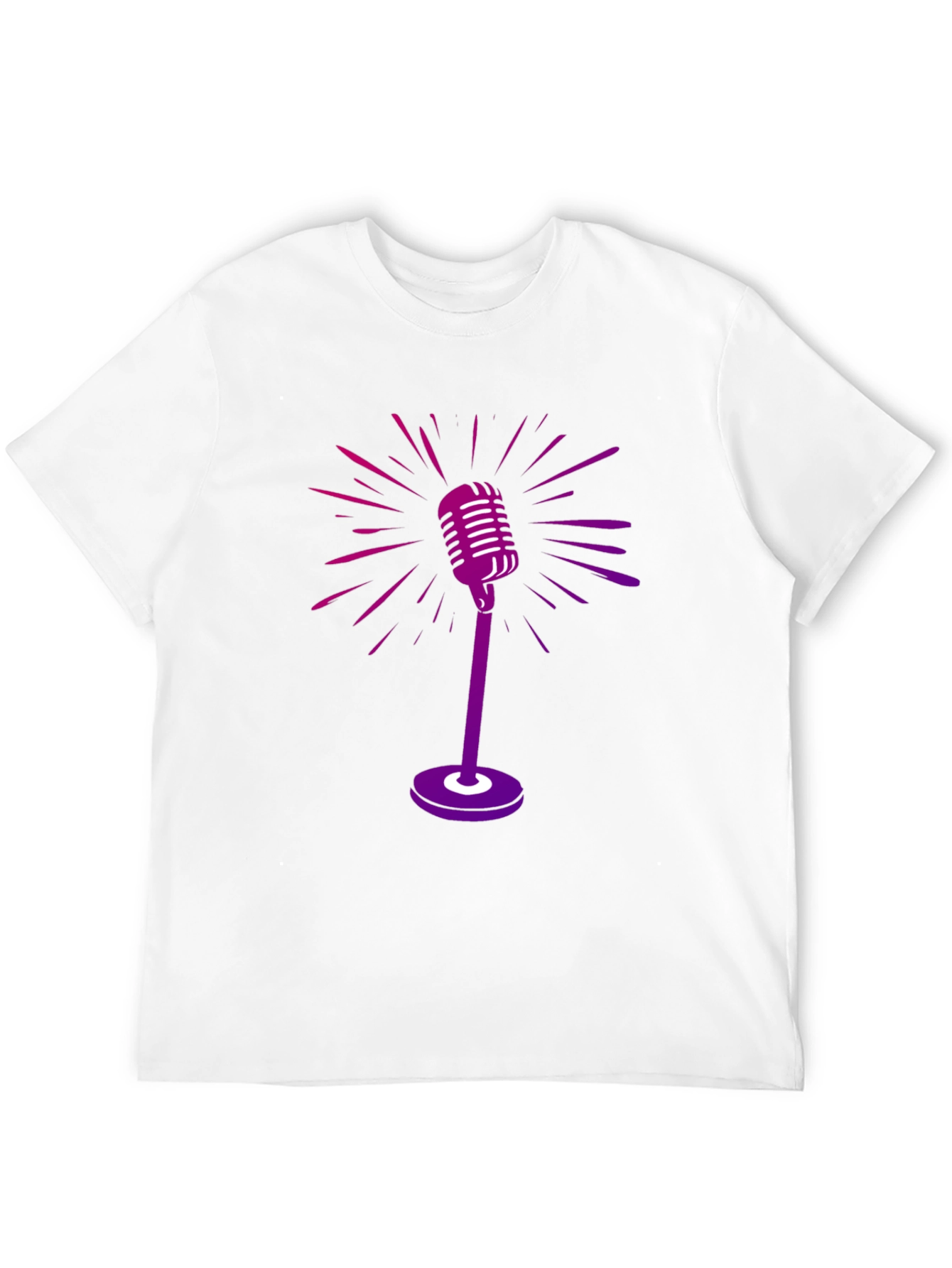Retro Microphone Graphic Tee - Classic Sound