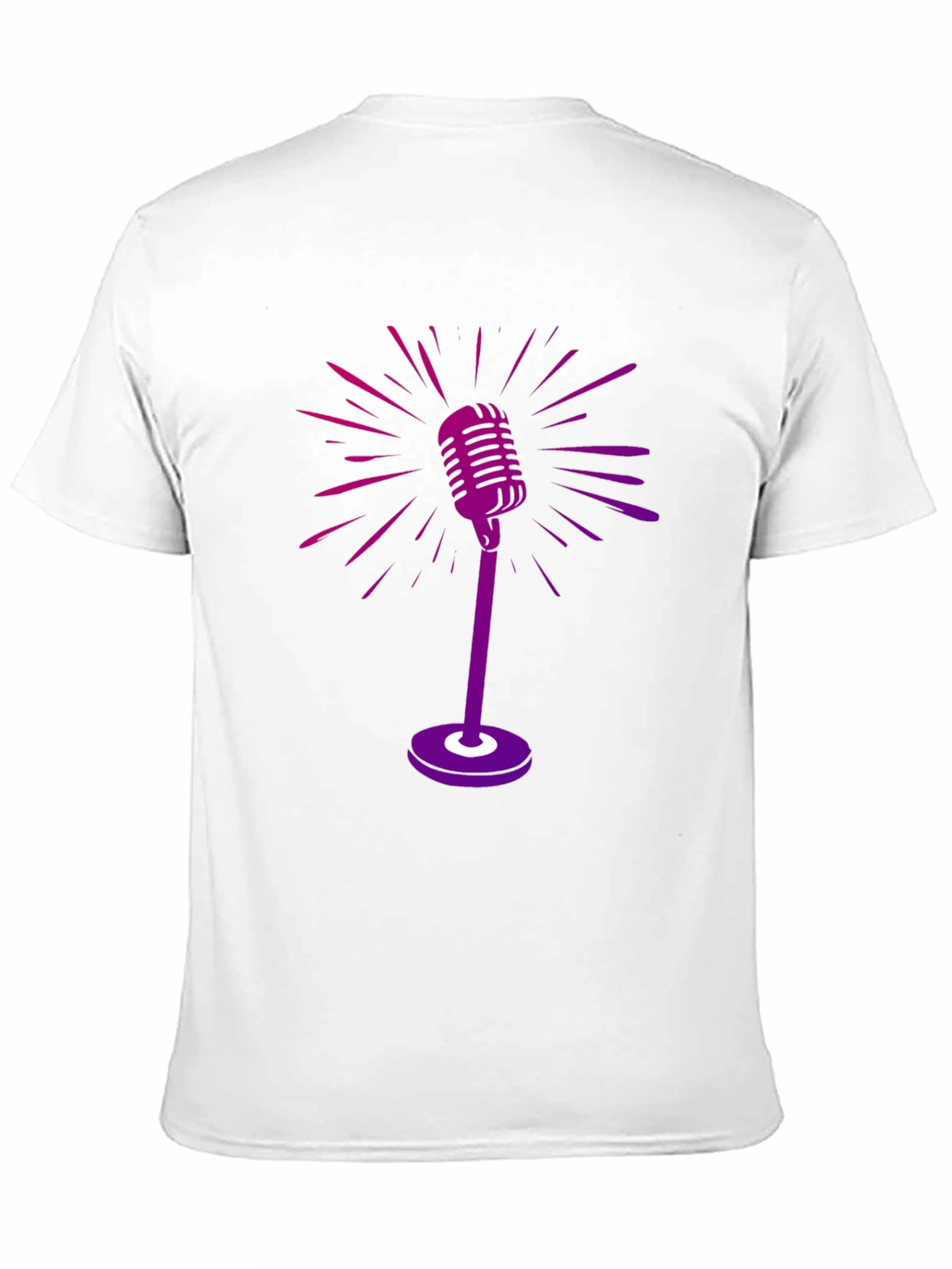 Retro Microphone Graphic Tee - Classic Sound