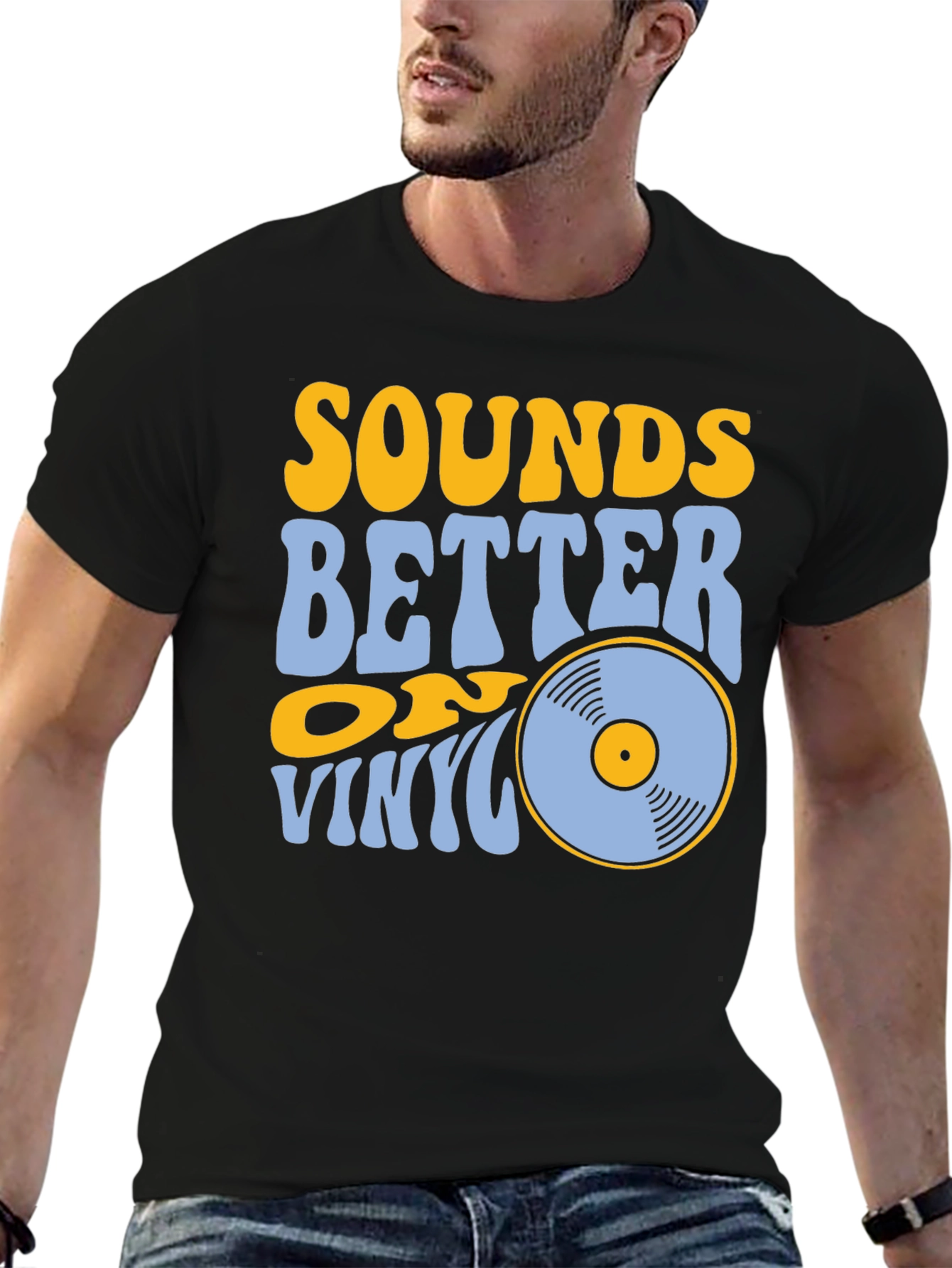 Sounds Better on Vinyl Black T-Shirt