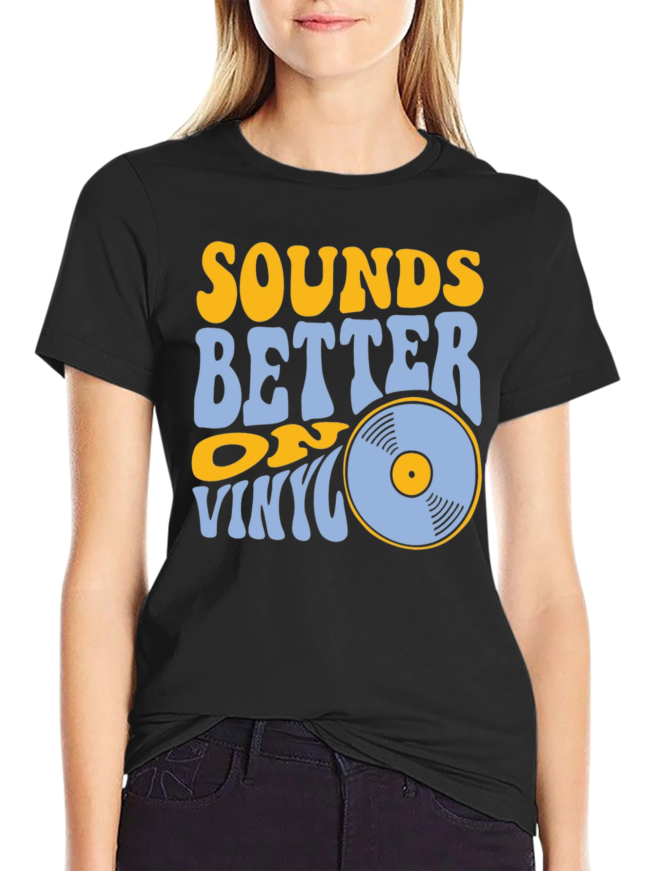 Sounds Better on Vinyl Black T-Shirt