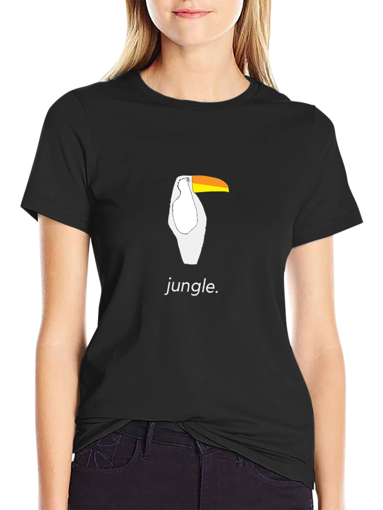 Jungle Toucan Black Graphic Tee