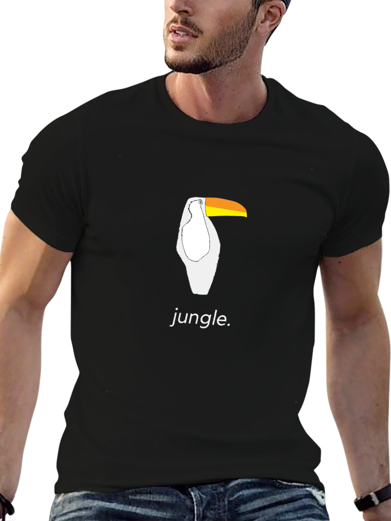 Jungle Toucan Black Graphic Tee