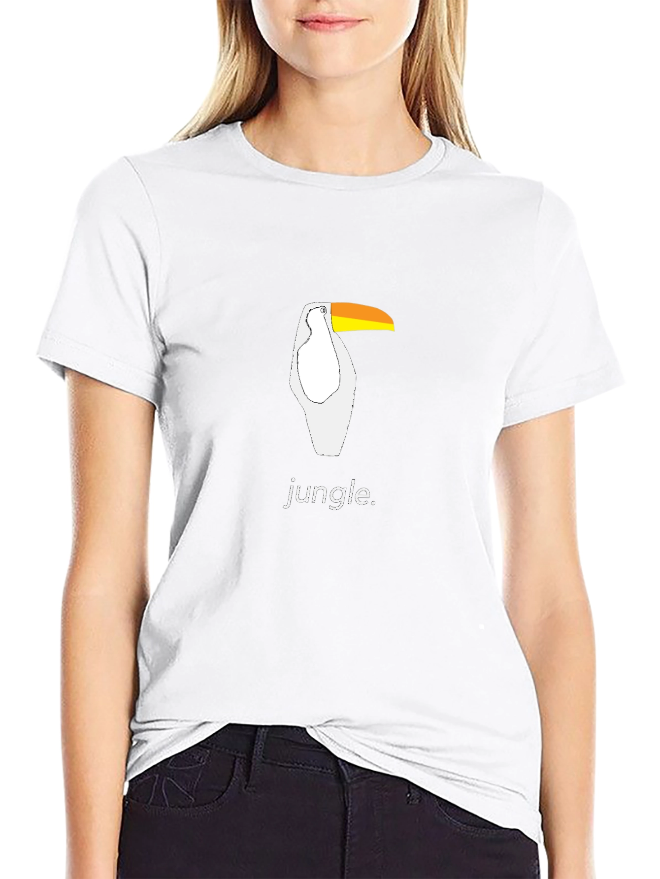 Jungle Toucan Black Graphic Tee
