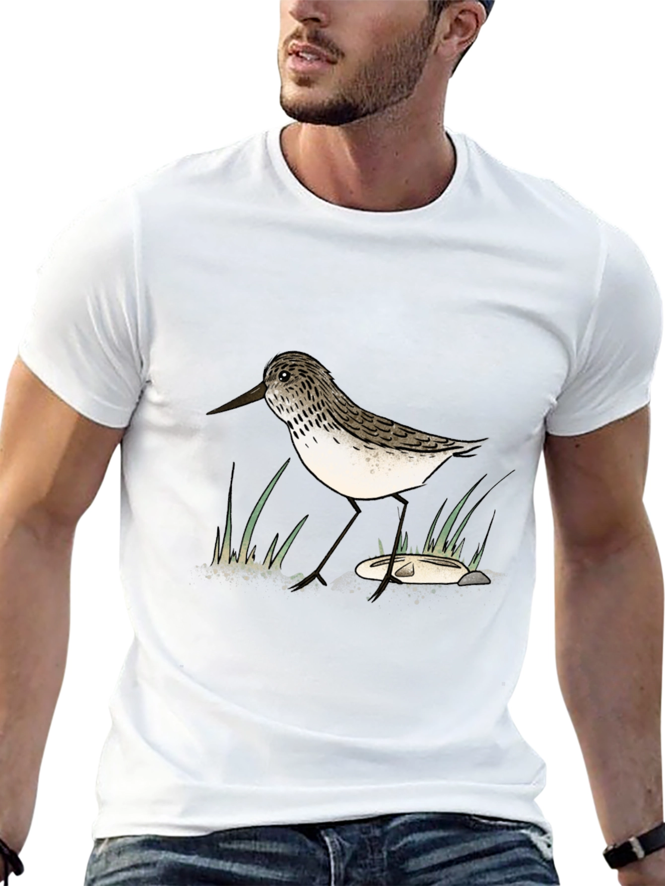 Sandpiper Graphic Tee - Nature Lovers Black T-Shirt