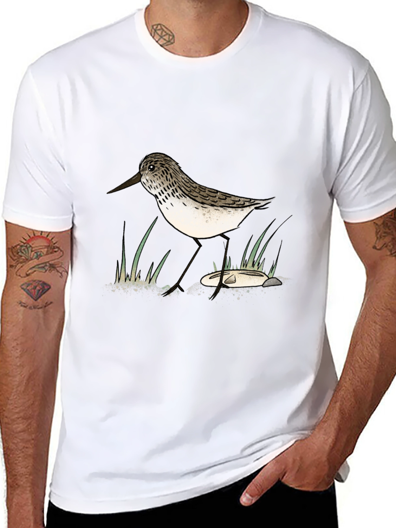 Sandpiper Graphic Tee - Nature Lovers Black T-Shirt