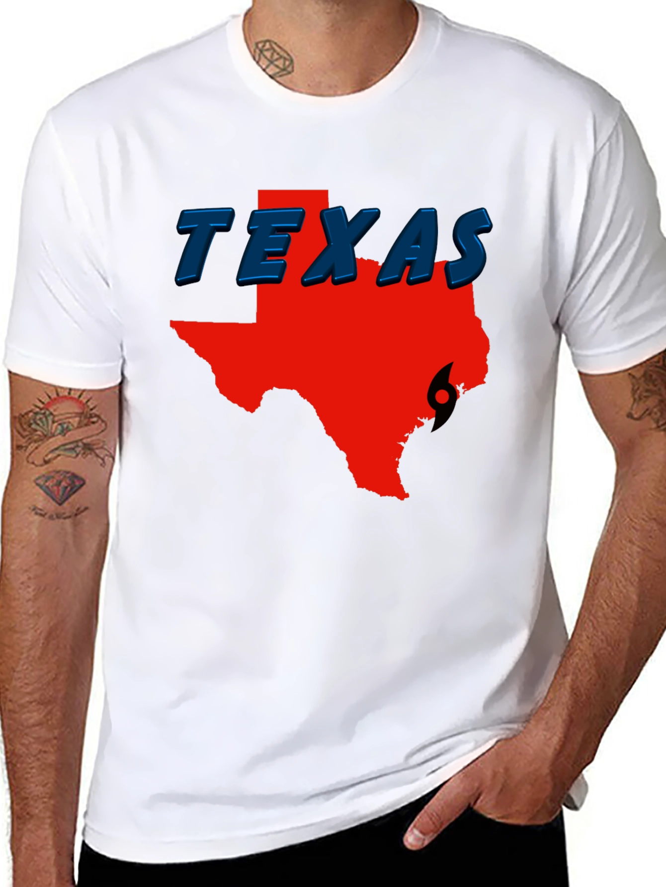 Texas Hurricane Graphic Tee - Black