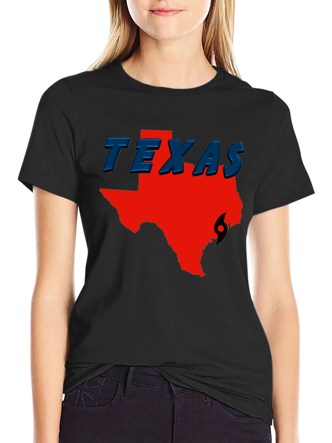 Texas Hurricane Graphic Tee - Black