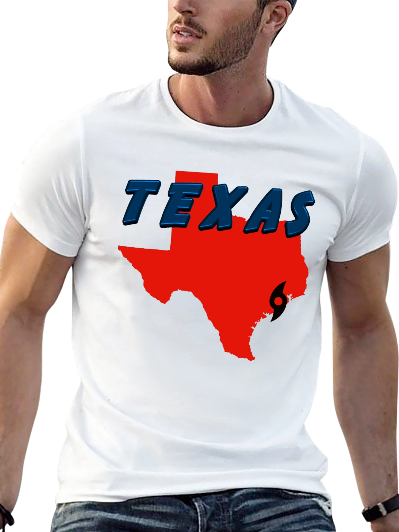 Texas Hurricane Graphic Tee - Black