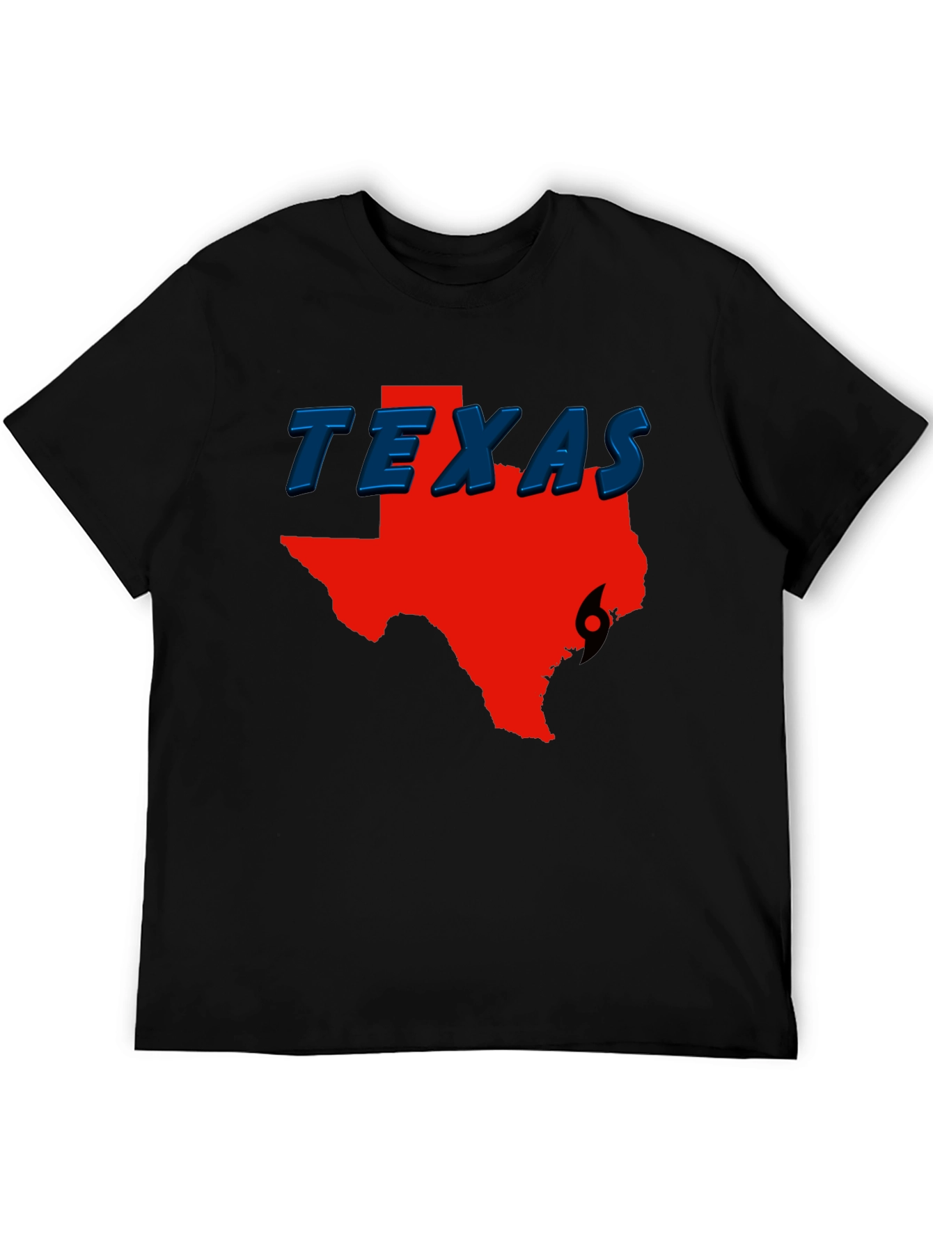 Texas Hurricane Graphic Tee - Black