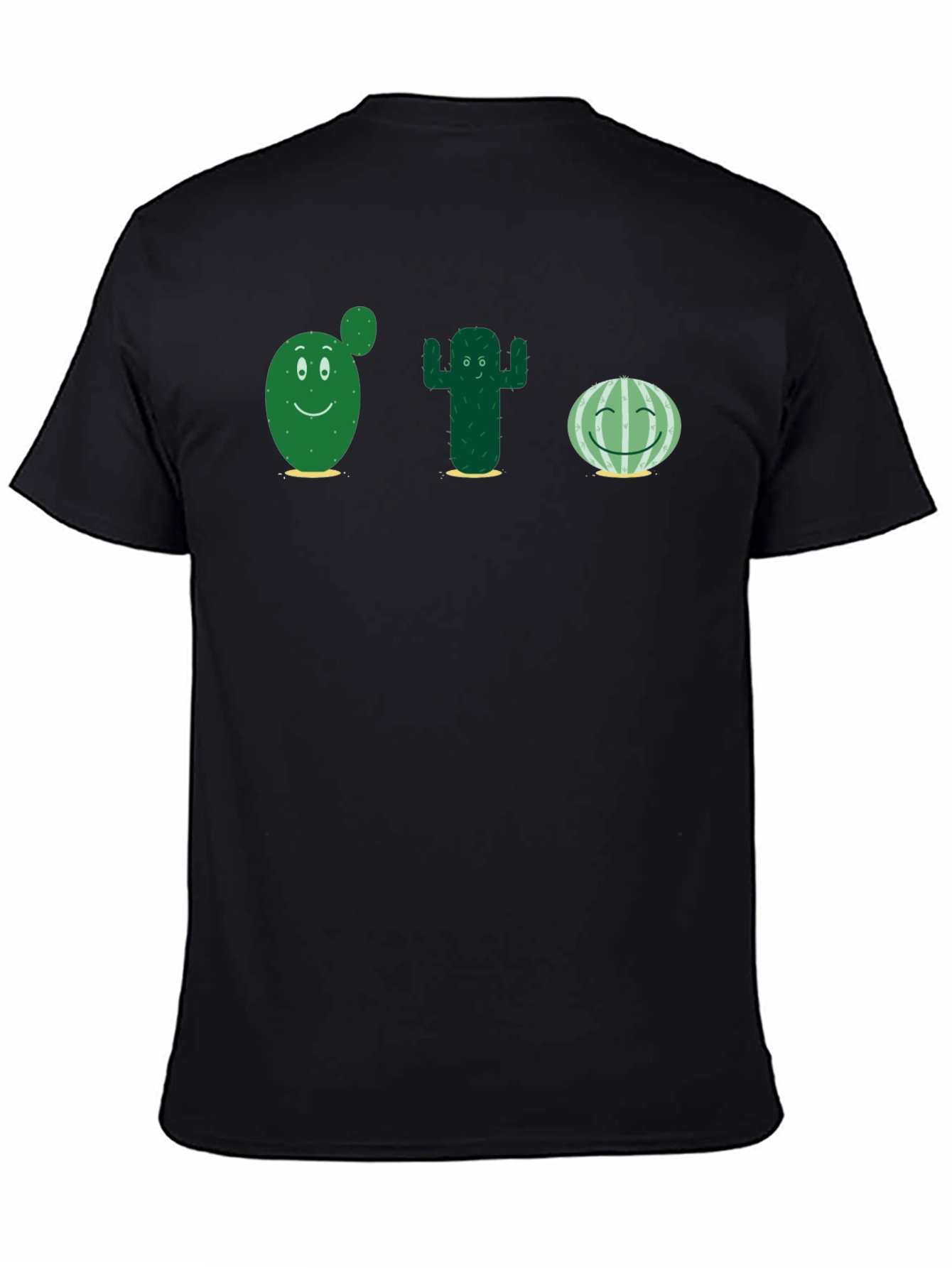 Cute Cactus T-Shirt - Black Cotton Tee