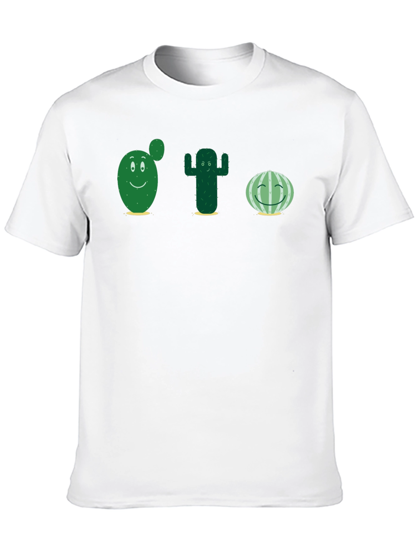 Cute Cactus T-Shirt - Black Cotton Tee