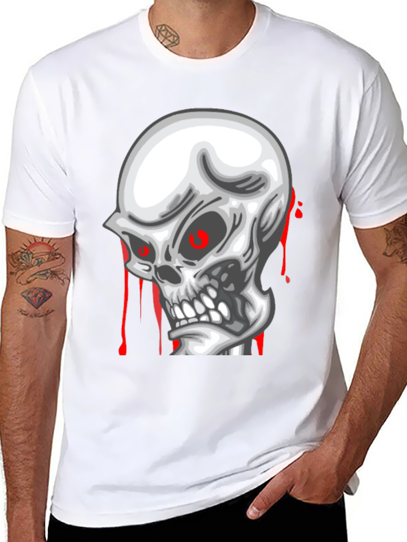 Skull Graphic Tee - Mens Black T-Shirt