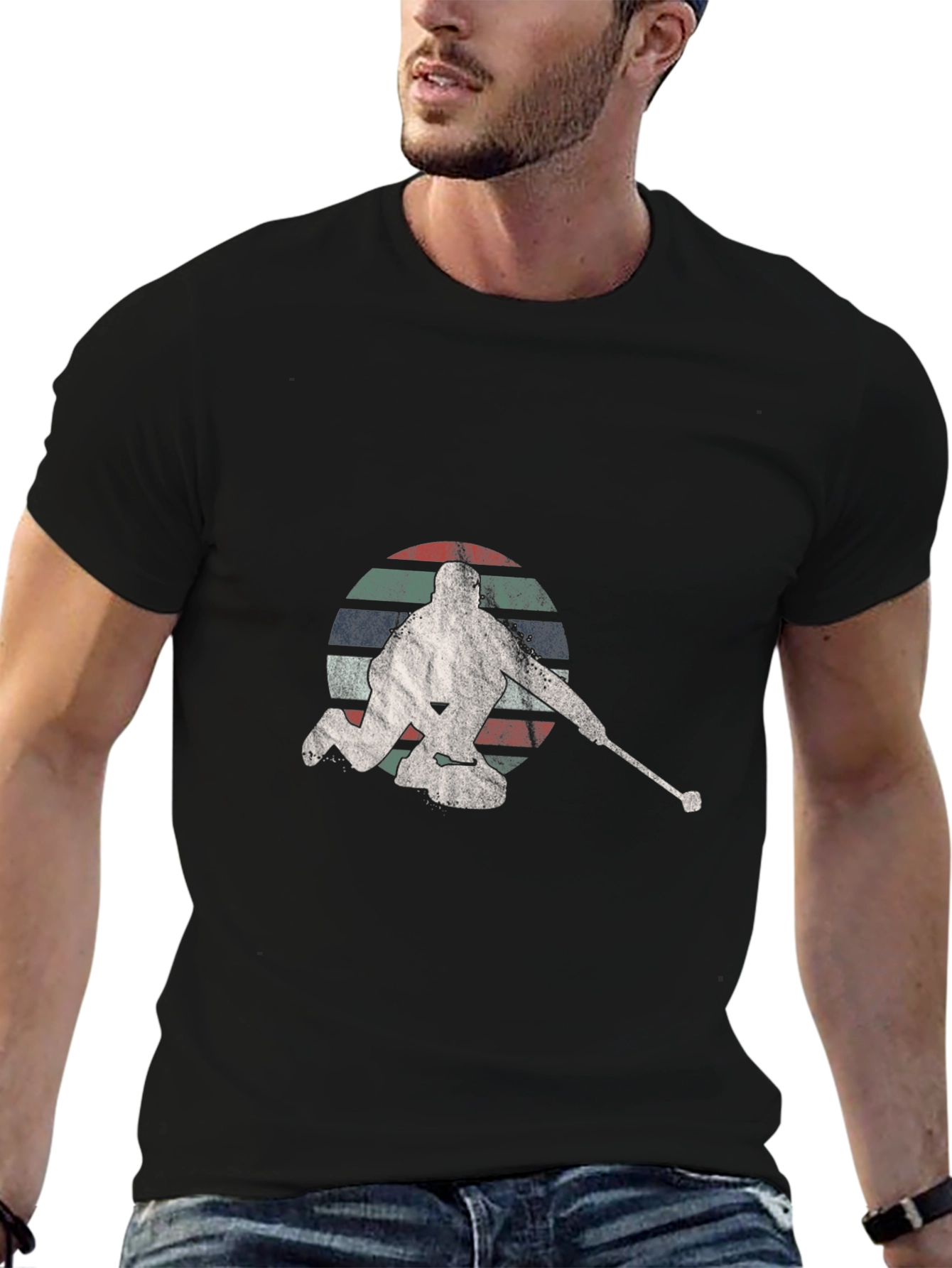 Retro Curling Silhouette T-Shirt