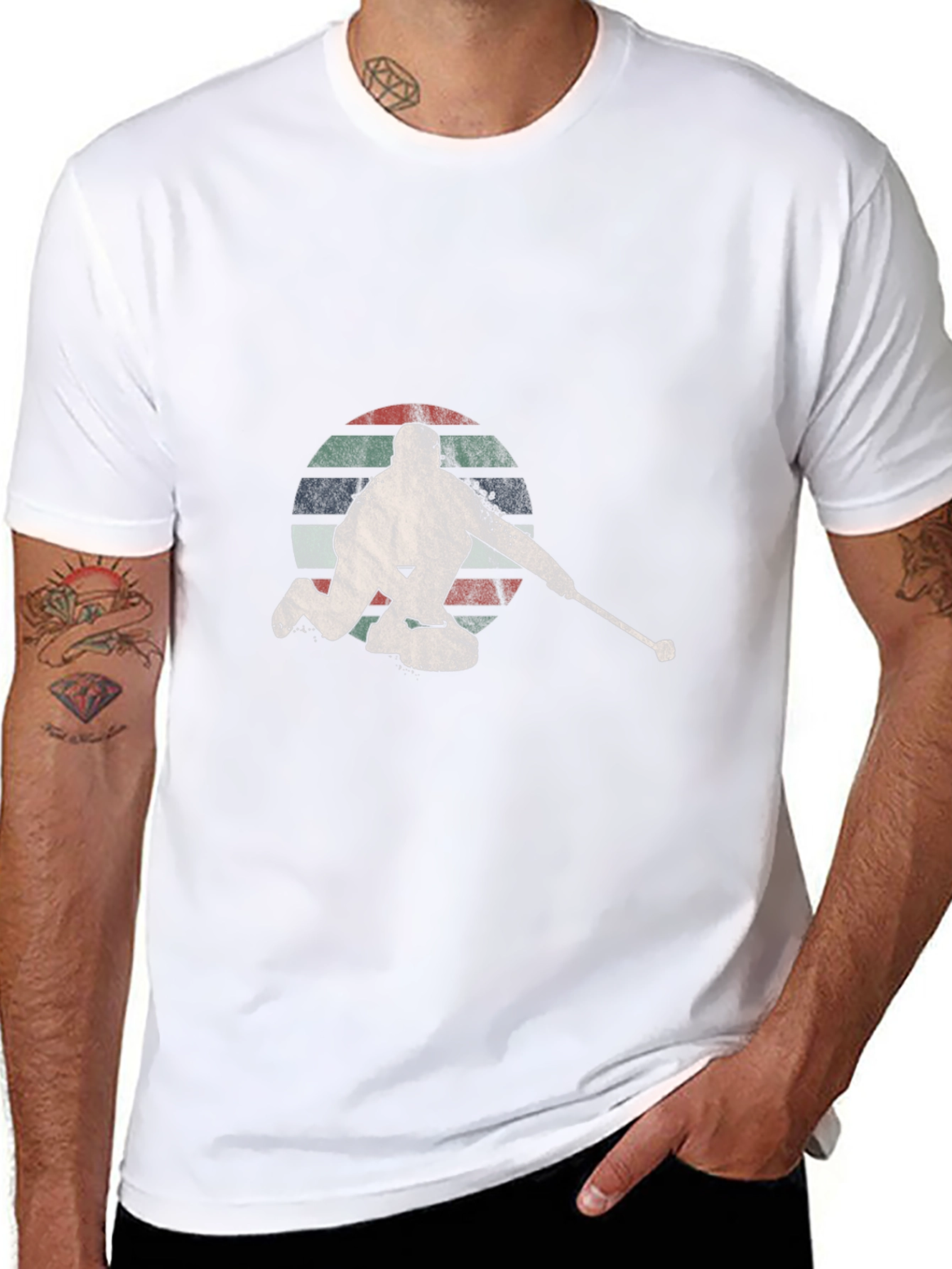 Retro Curling Silhouette T-Shirt
