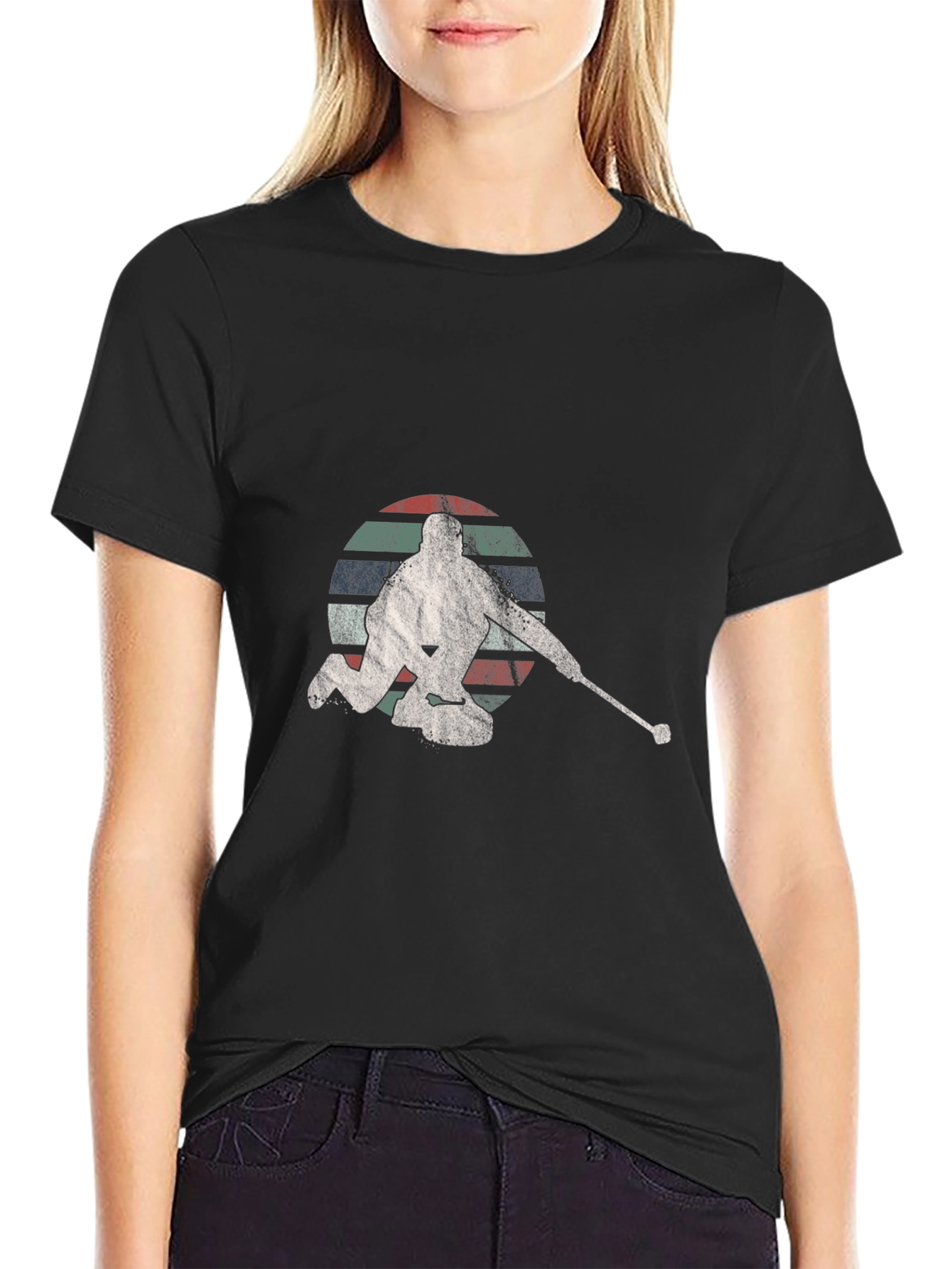 Retro Curling Silhouette T-Shirt