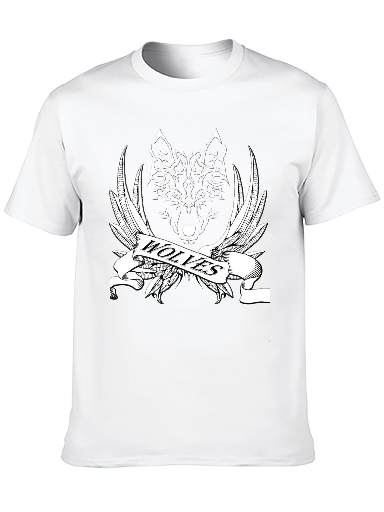 Wolves Graphic Print Black T-Shirt for Men