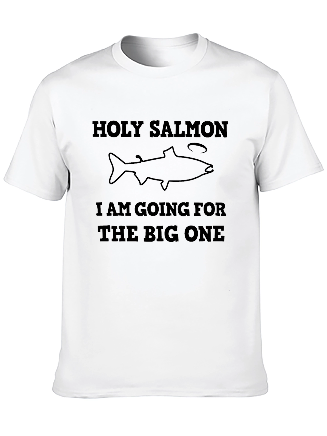 Holy Salmon Fishing Graphic Tee - Black