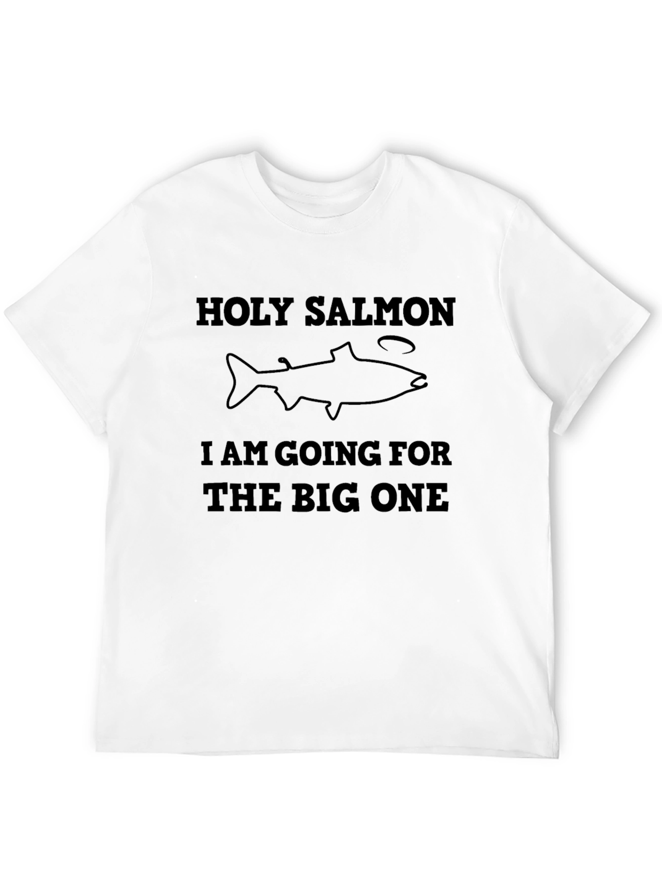 Holy Salmon Fishing Graphic Tee - Black