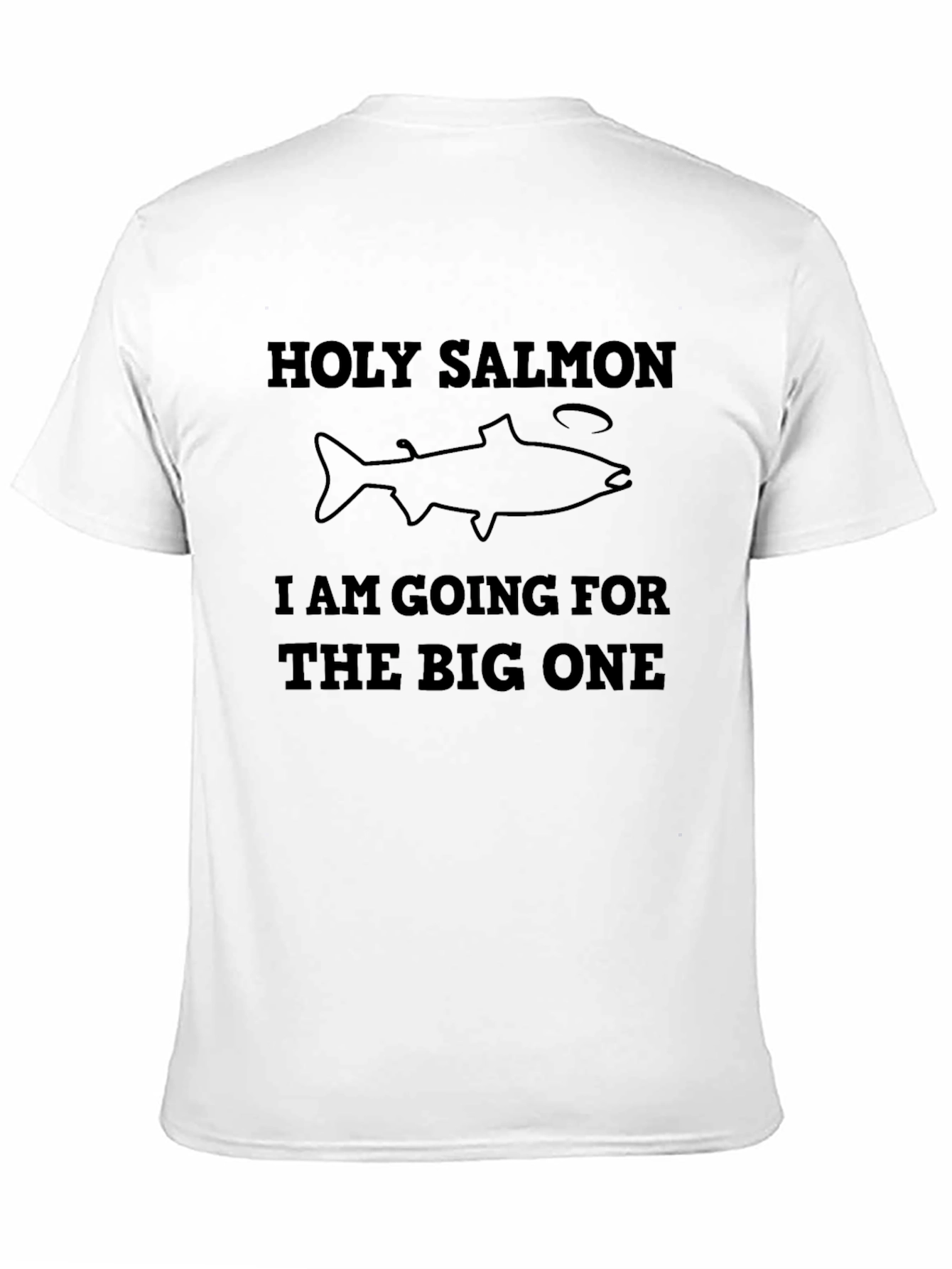 Holy Salmon Fishing Graphic Tee - Black