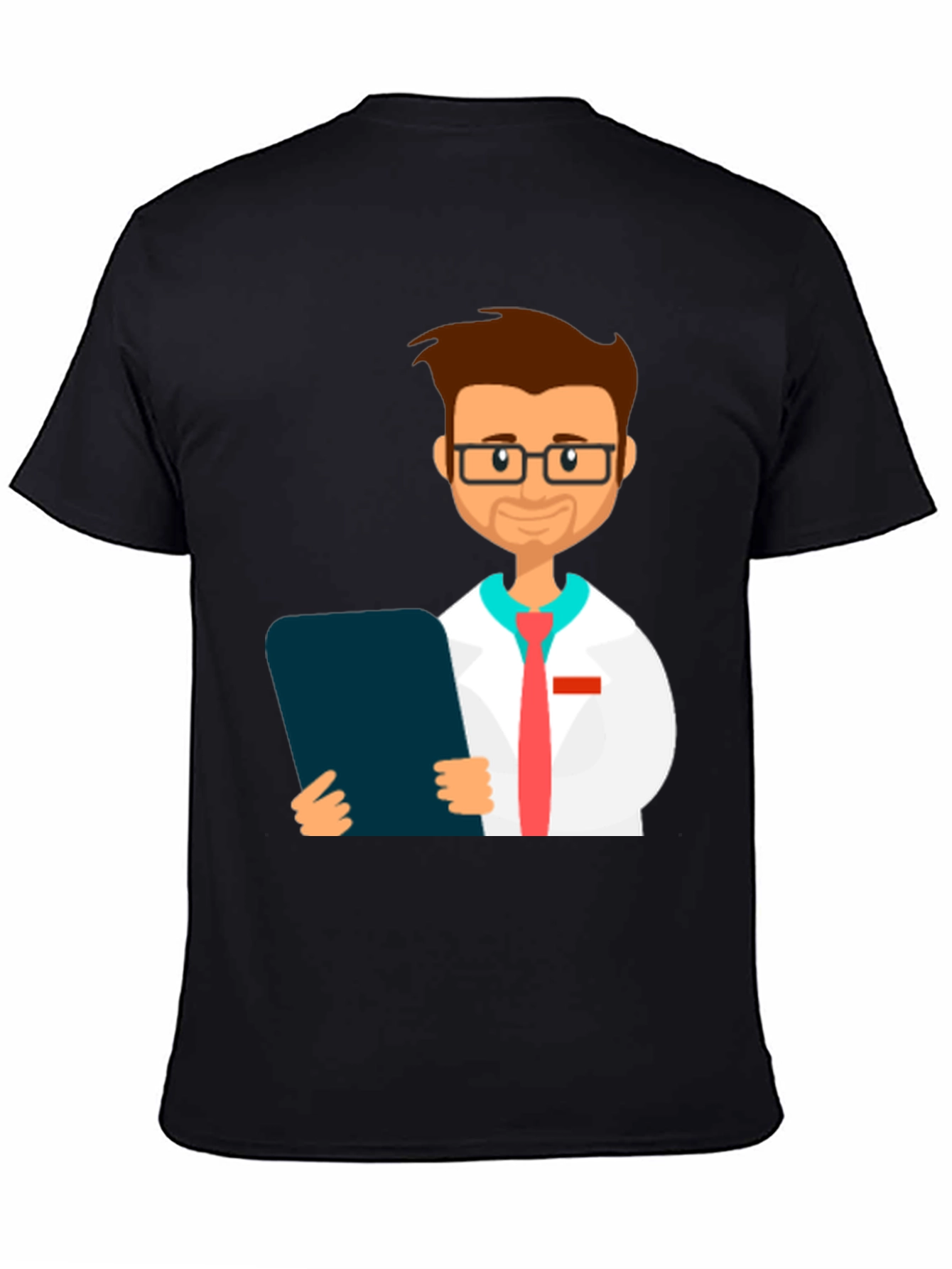 Doctor Cartoon Graphic Tee - Black
