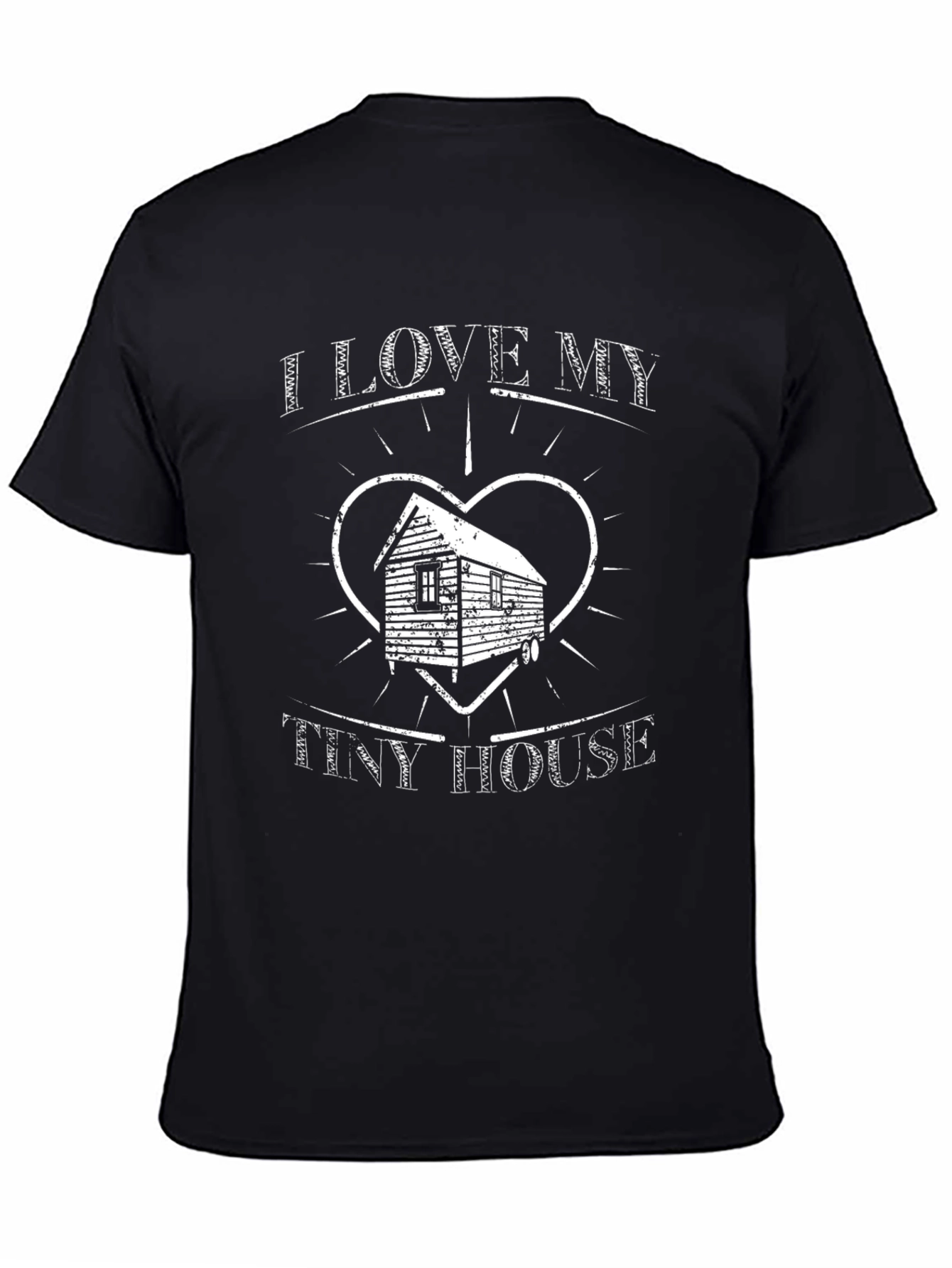 I Love My Tiny House Black T-Shirt