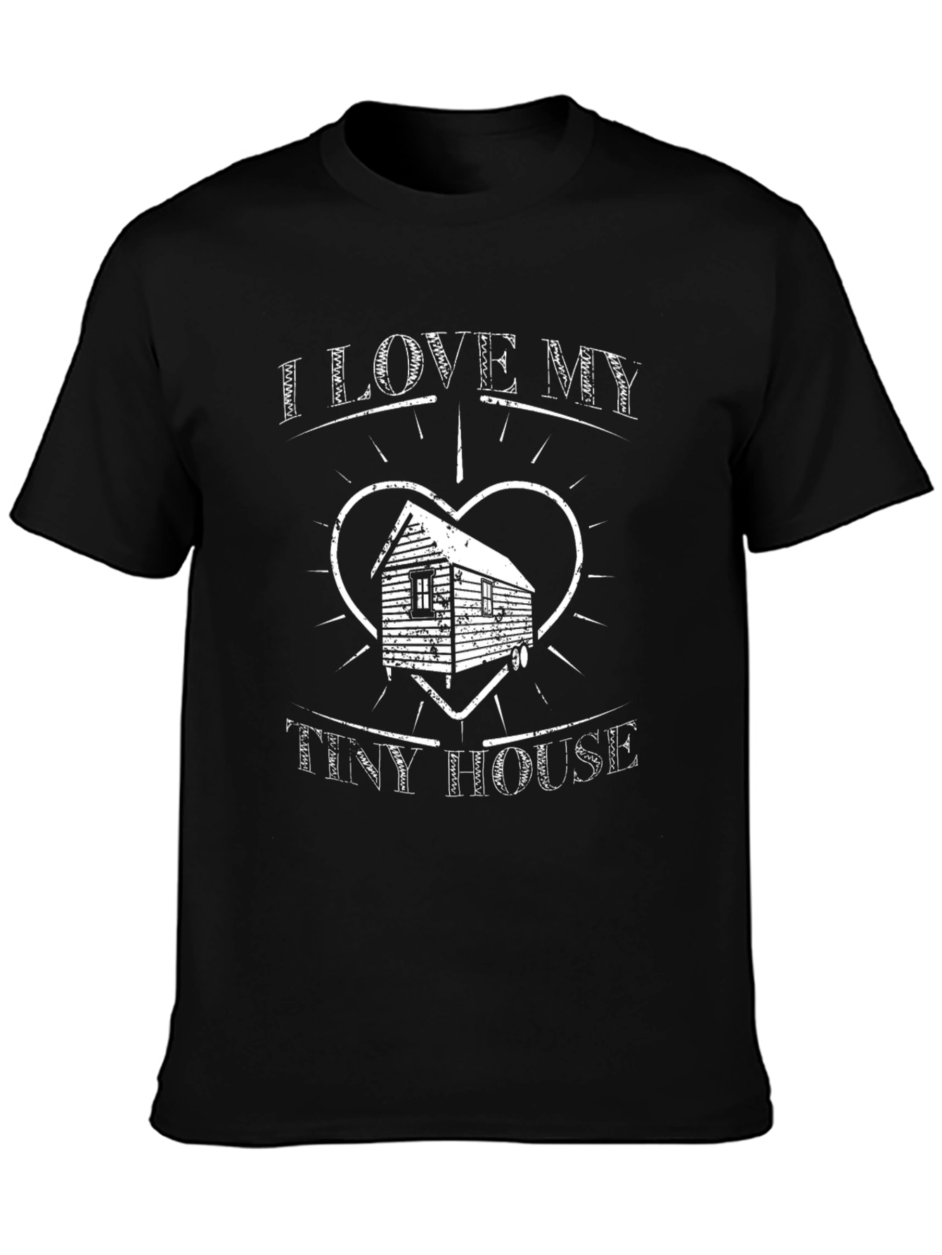 I Love My Tiny House Black T-Shirt