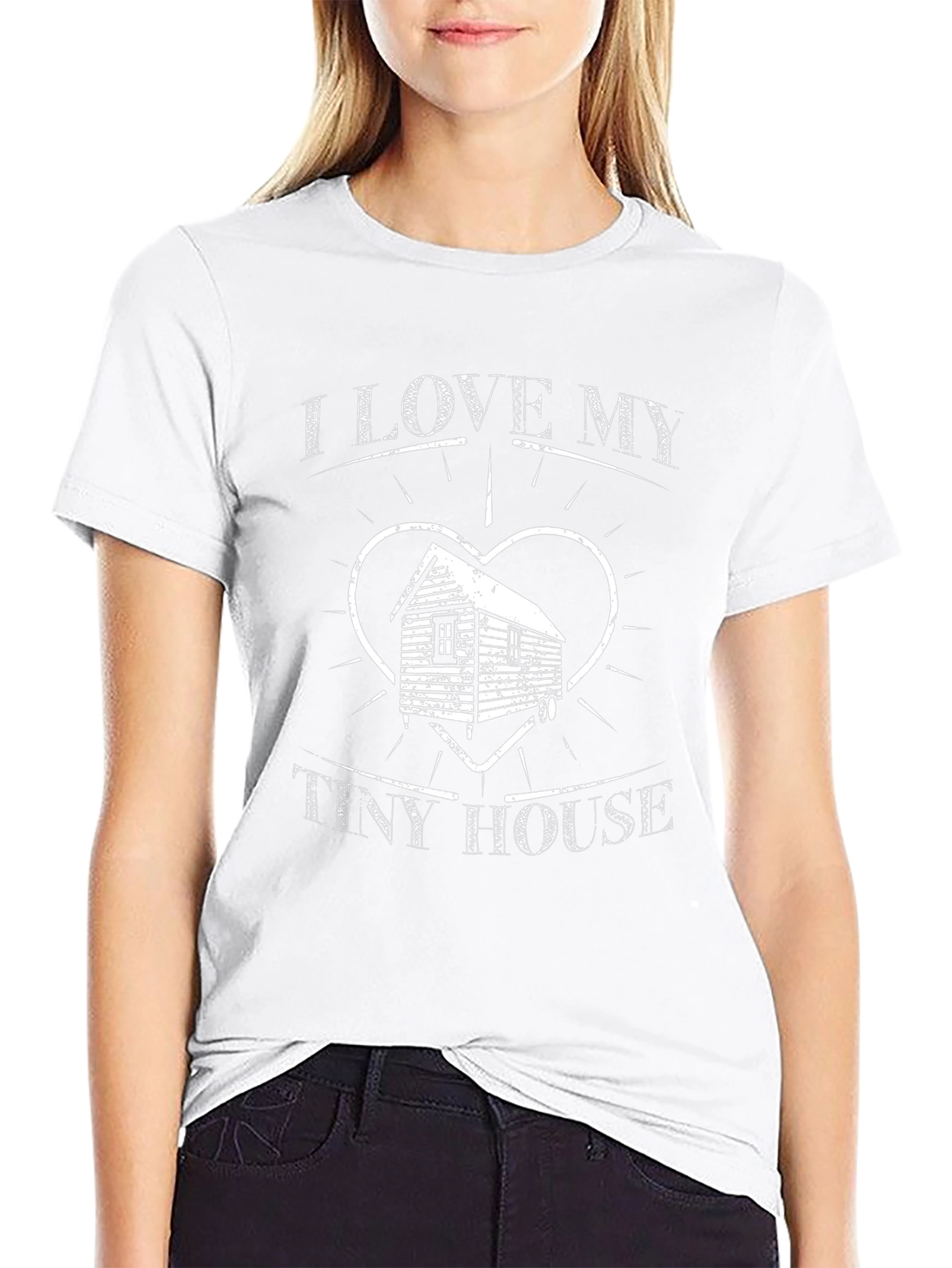 I Love My Tiny House Black T-Shirt