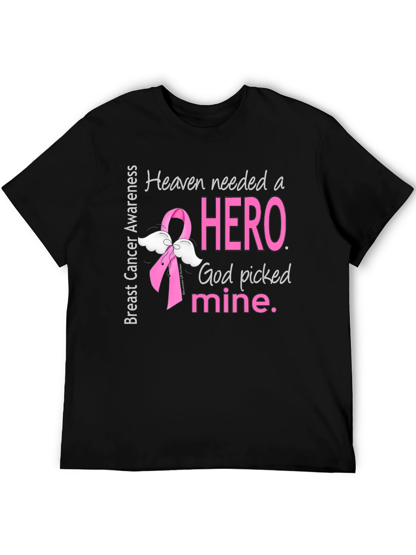 Breast Cancer Awareness T-Shirt - Heaven Needed a Hero