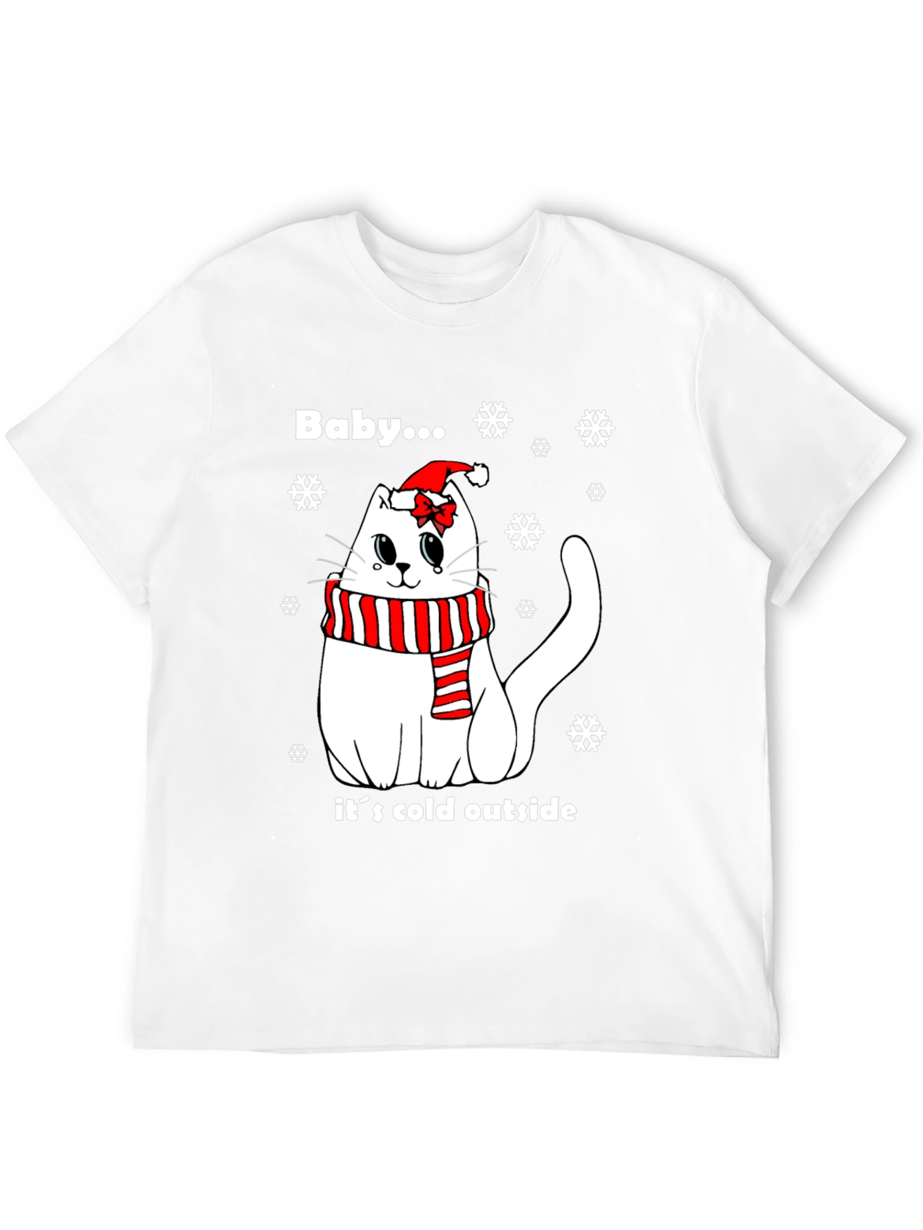 Baby Its Cold Outside Cat Christmas T-Shirt