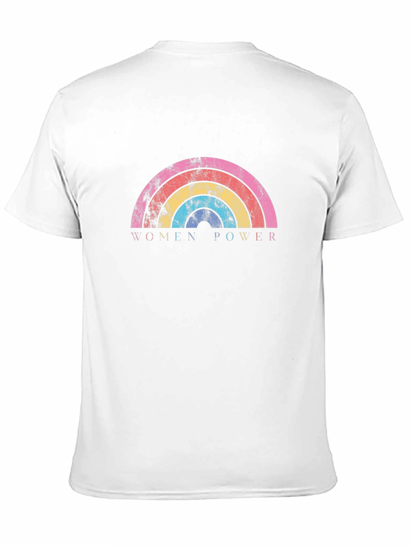 Women Power Rainbow Graphic Tee - Black Unisex T-Shirt