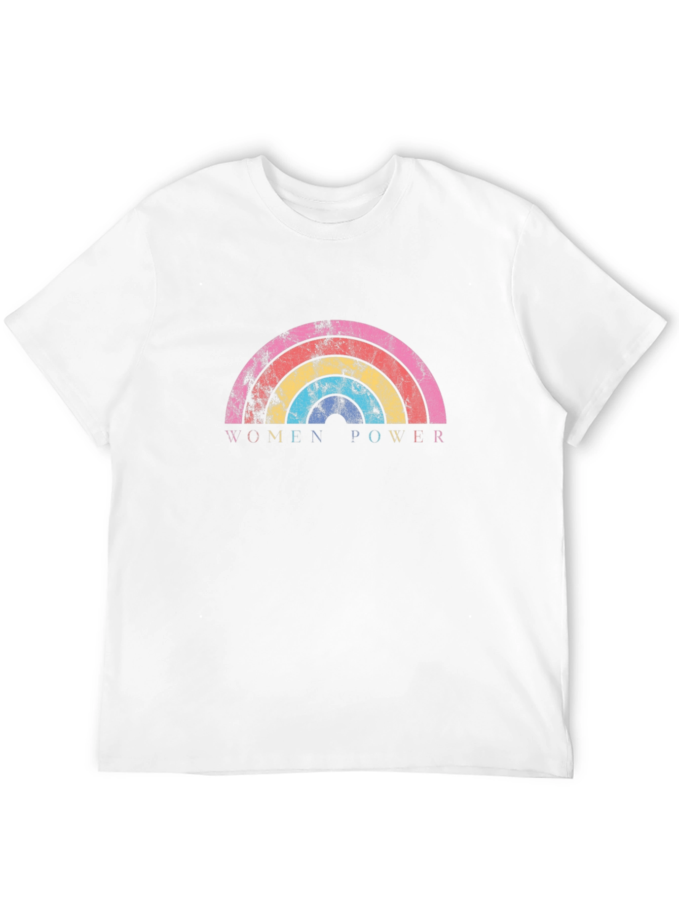 Women Power Rainbow Graphic Tee - Black Unisex T-Shirt