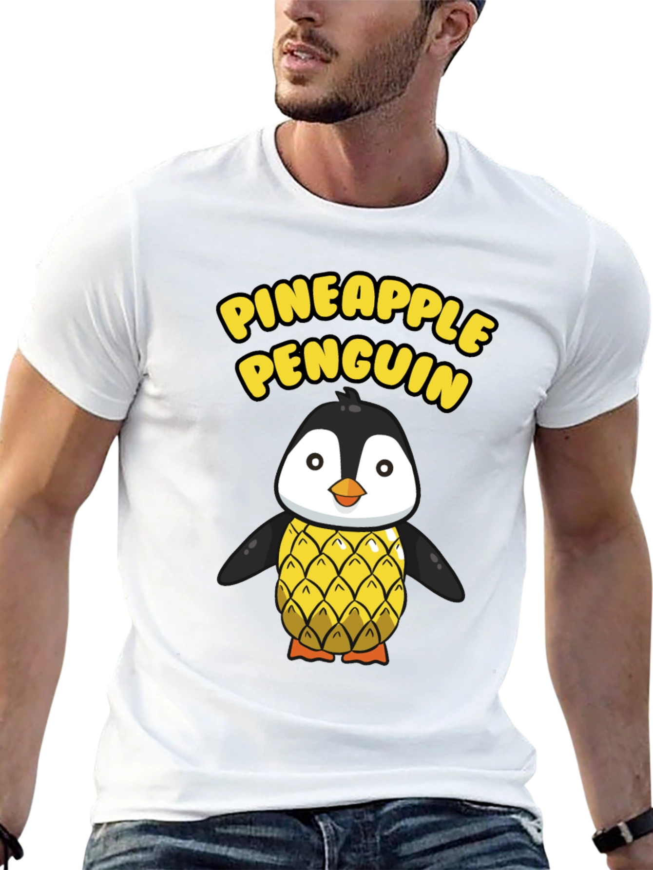 Pineapple Penguin Graphic T-Shirt