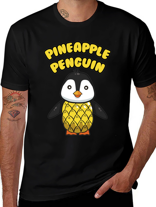 Pineapple Penguin Graphic T-Shirt