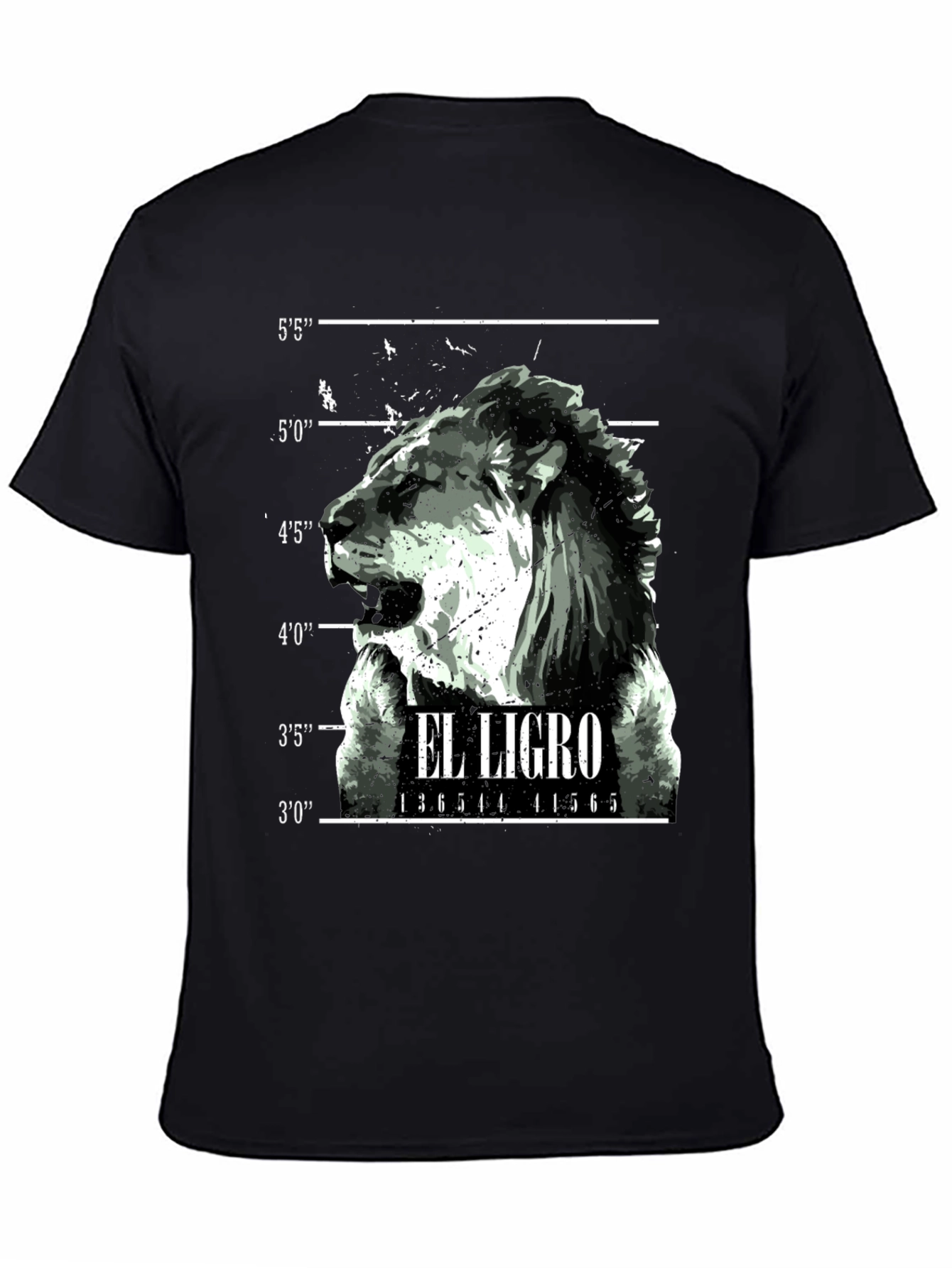 El Ligro Lion Mugshot Graphic Tee - Black