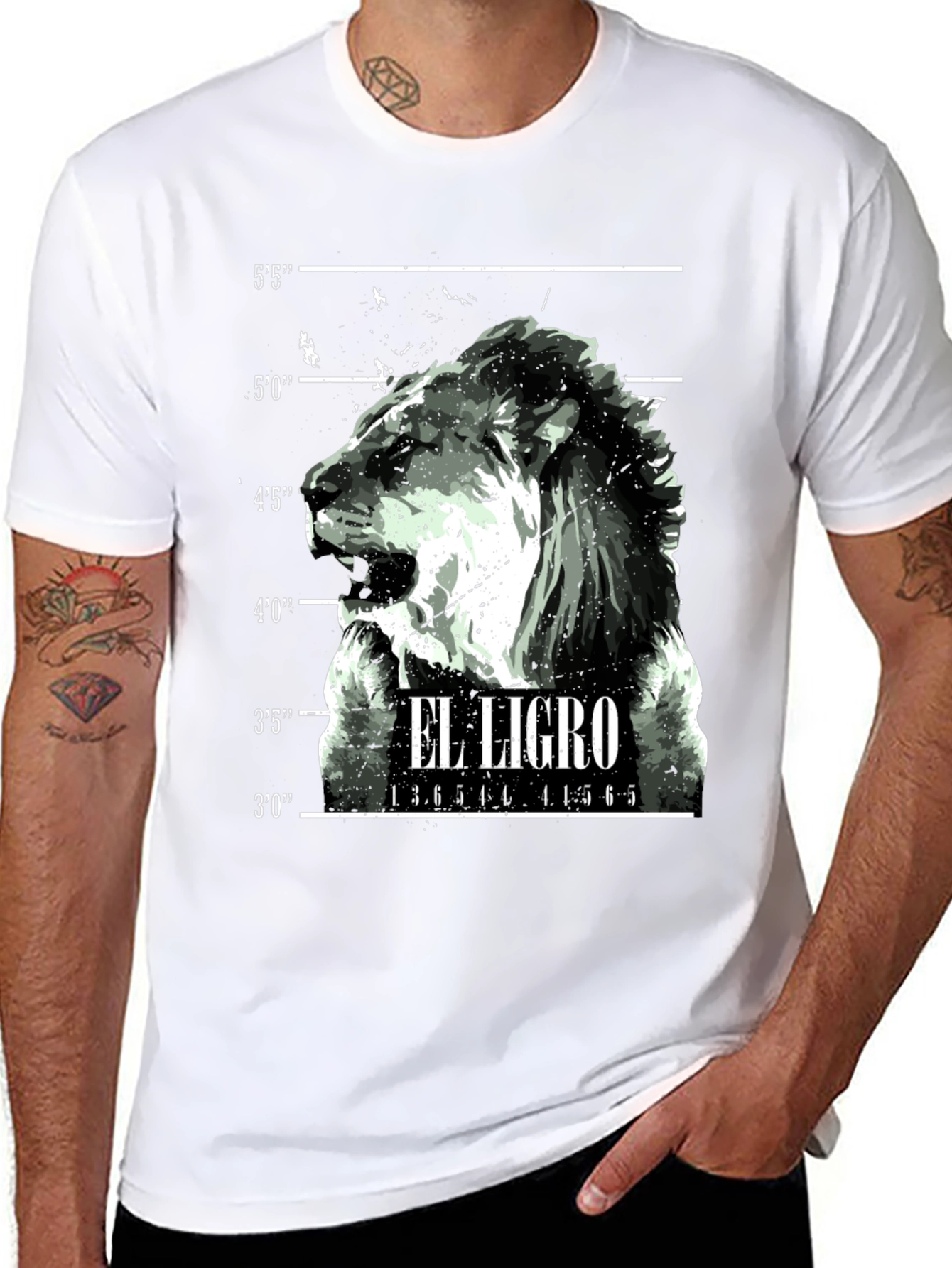 El Ligro Lion Mugshot Graphic Tee - Black