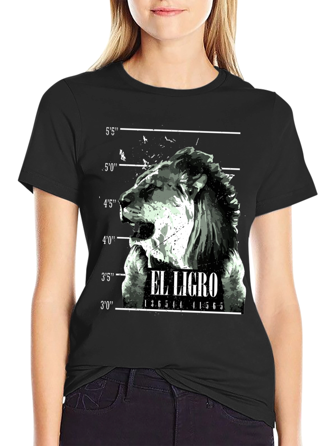 El Ligro Lion Mugshot Graphic Tee - Black
