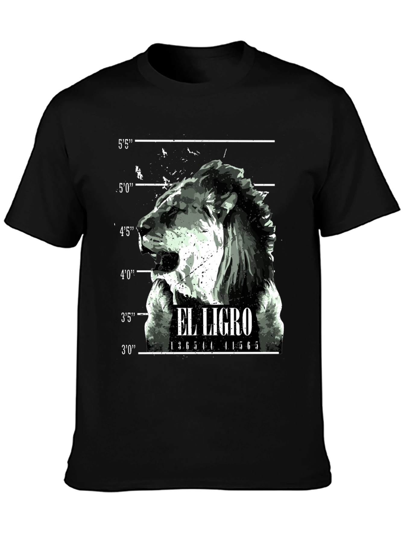 El Ligro Lion Mugshot Graphic Tee - Black