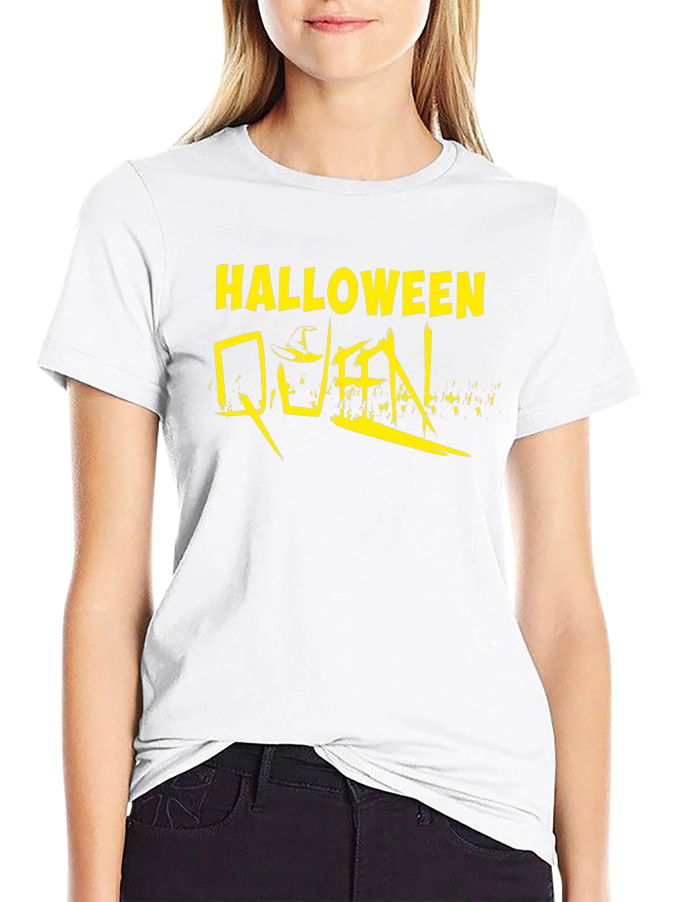 Halloween Queen Graphic T-Shirt - Black
