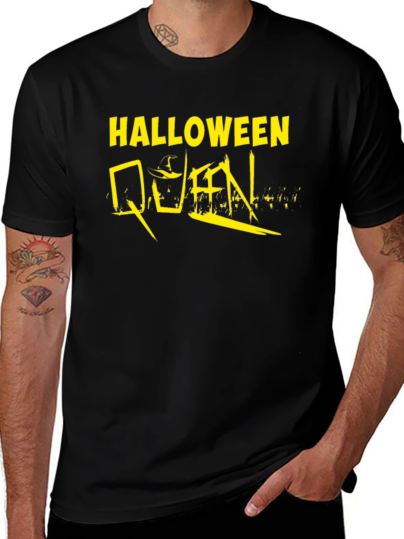 Halloween Queen Graphic T-Shirt - Black