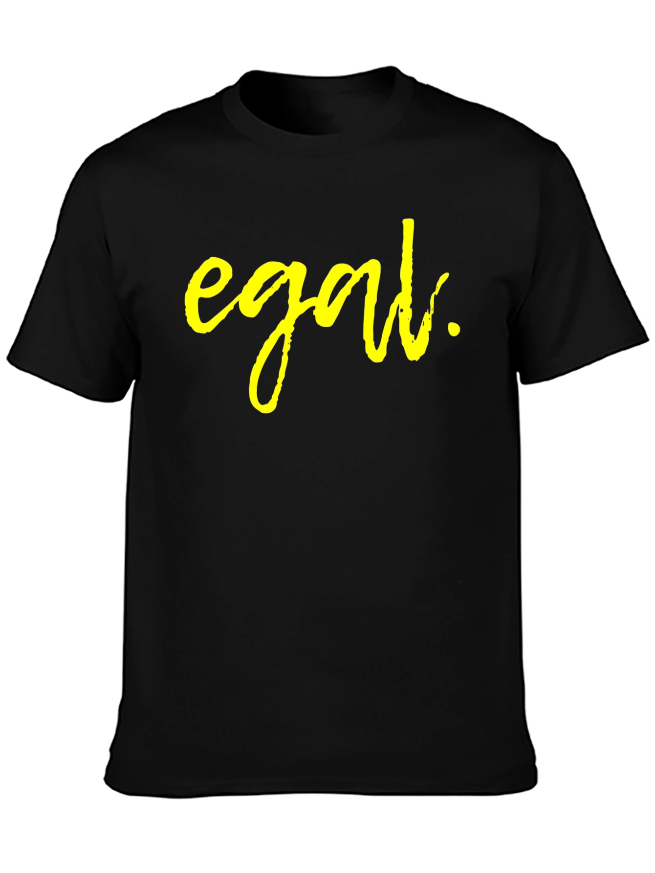 Egal Yellow Print Black T-Shirt