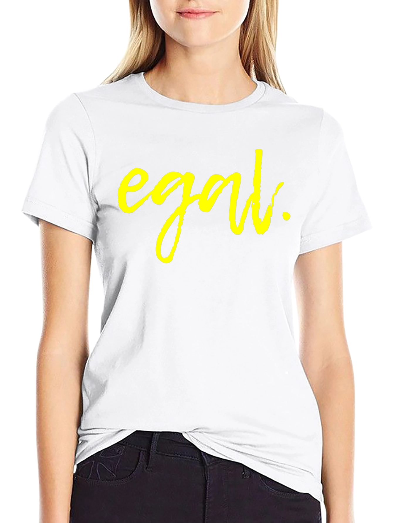 Egal Yellow Print Black T-Shirt