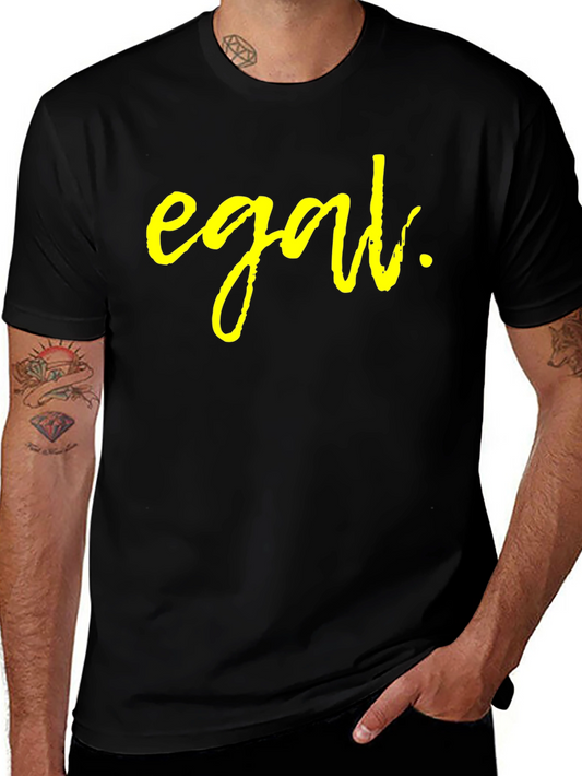 Egal Yellow Print Black T-Shirt