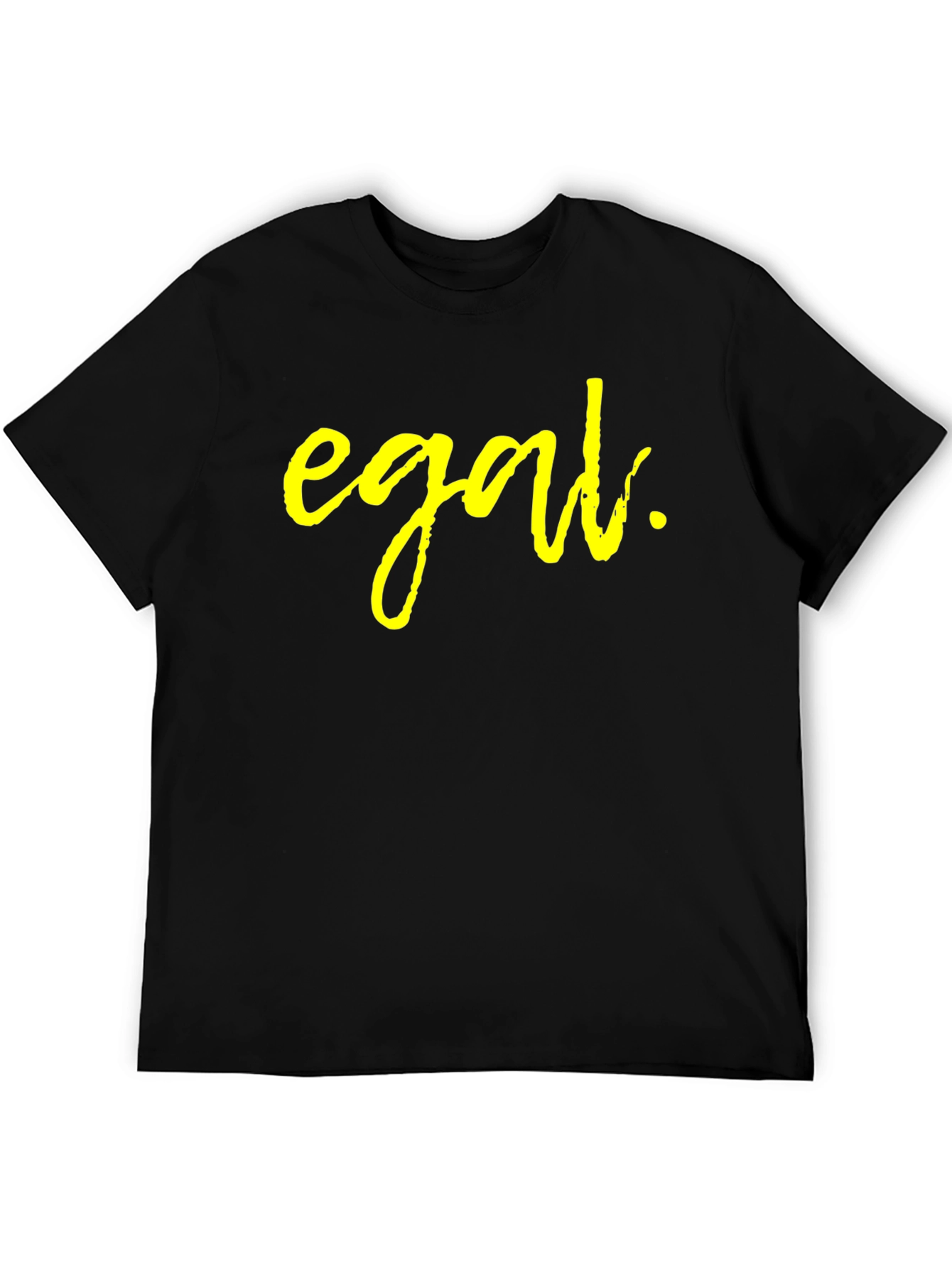 Egal Yellow Print Black T-Shirt