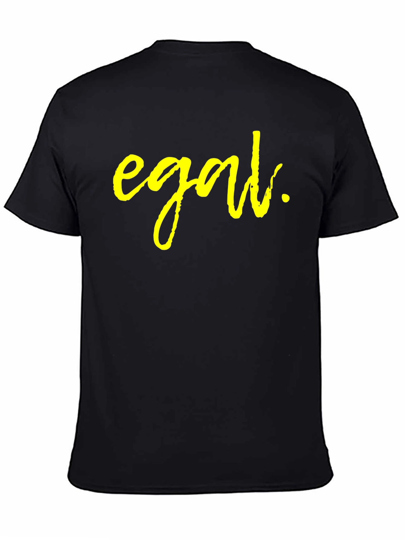 Egal Yellow Print Black T-Shirt